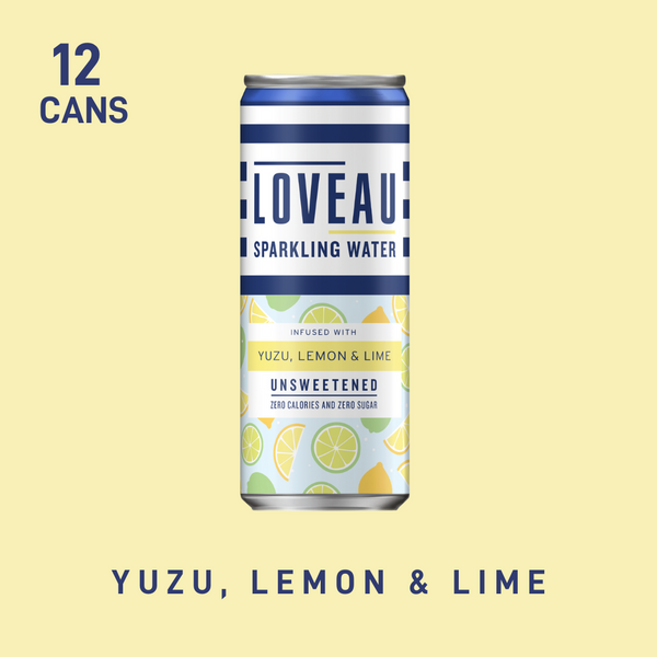 New LOVEAU Sparkling Water – 12 x Real Yuzu, Lemon & Lime