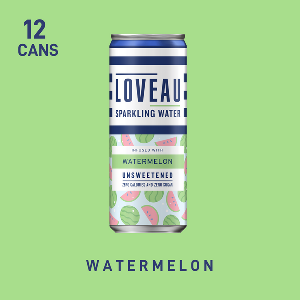 New LOVEAU Sparkling Water – 12 x Real Watermelon